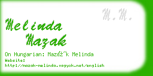 melinda mazak business card